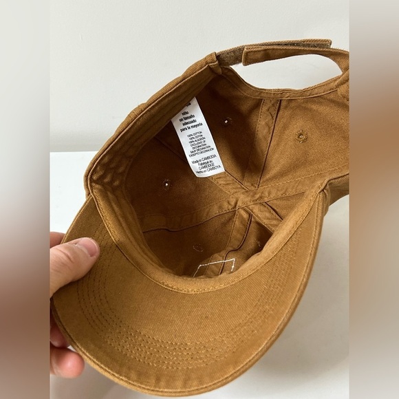 Carhartt Brown Cap Cotton Canvas Patch Emblem Logo Duck Canvas Fits Women - Picture 4 of 7